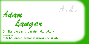 adam langer business card